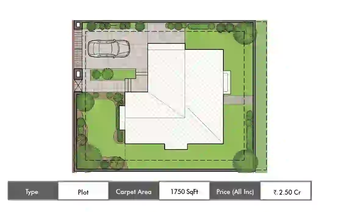 Hiranandani Karjat Plots Plot floor plan, 1750 sq ft carpet area